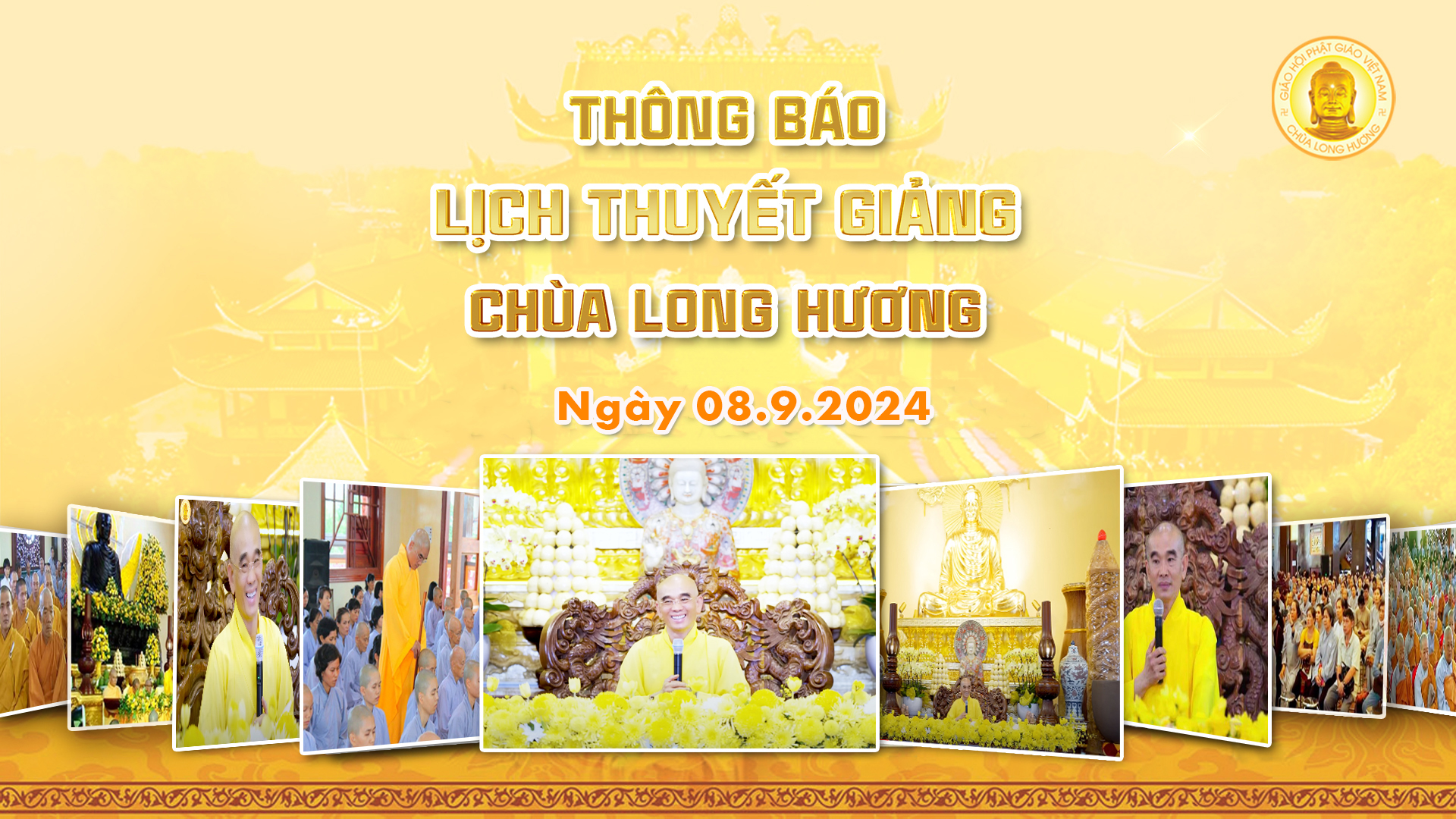 THÔNG BÁO LỊCH GIẢNG TT. THÍCH TUỆ HẢI NGÀY 08/09/2024