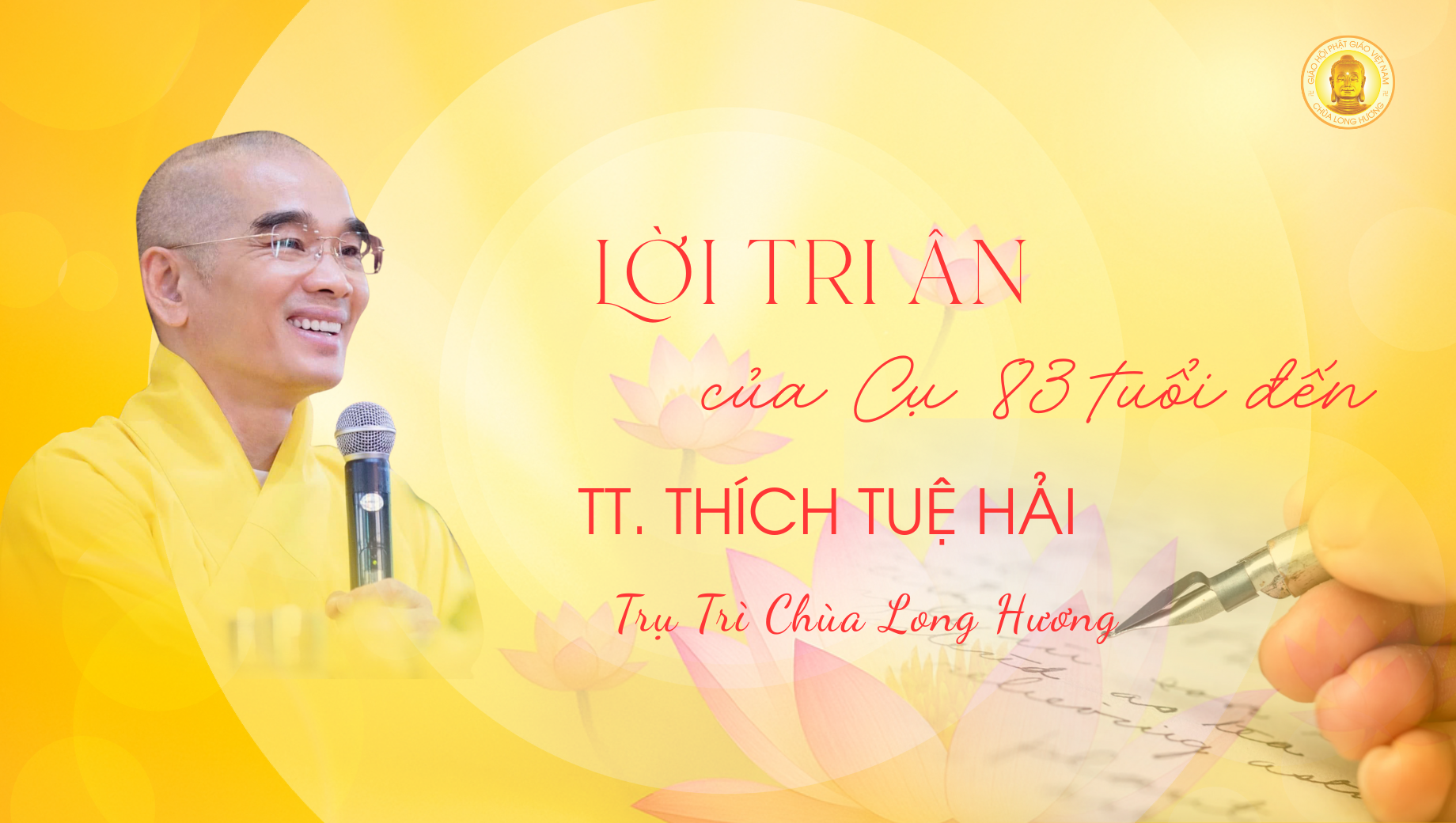 LỜI TRI ÂN CỤ 83 TUỔI ĐẾN TT. THÍCH TUỆ HẢI
