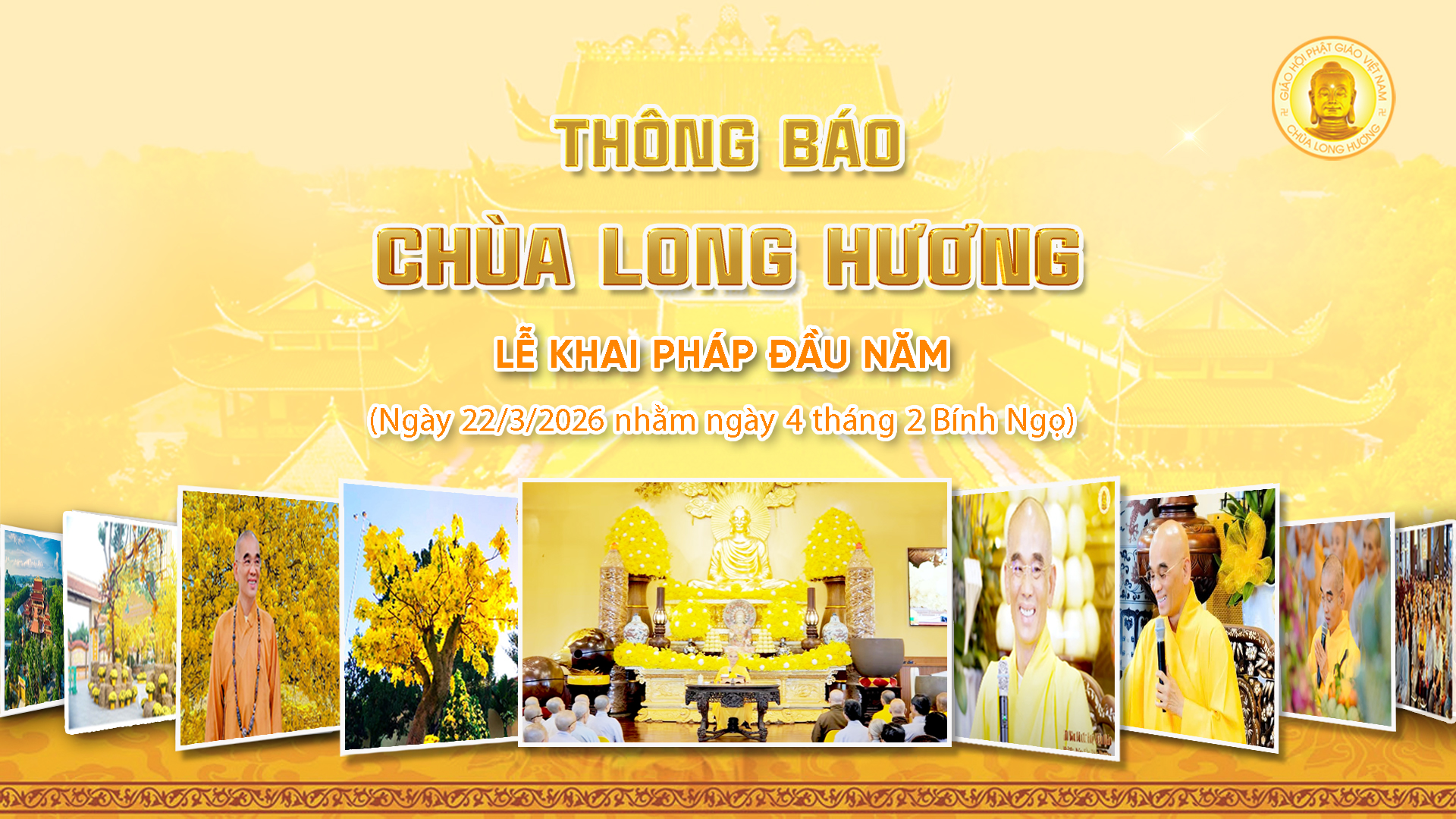 THÔNG BÁO LỄ KHAI PHÁP ĐẦU NĂM XUÂN BÍNH NGỌ – TT. THÍCH TUỆ HẢI