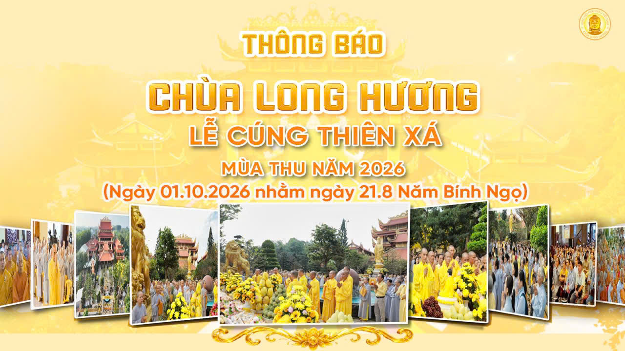 THÔNG BÁO LỄ CÚNG “THIÊN XÁ MÙA THU”  NGÀY 01.10.2026 (21.8.BÍNH NGỌ)